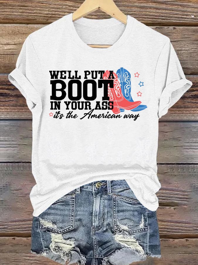 Women's Courtesy of the Red, White and Blue Cowboy T-Shirt