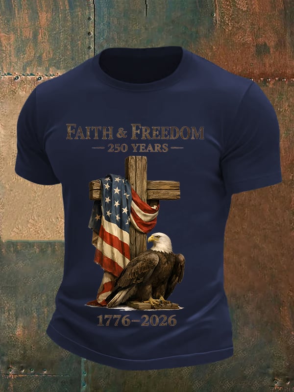 Men's Faith and Freedom 250 Years Print T-Shirt