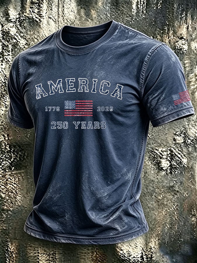 Men's Retro Print Short-Sleeve T-Shirt