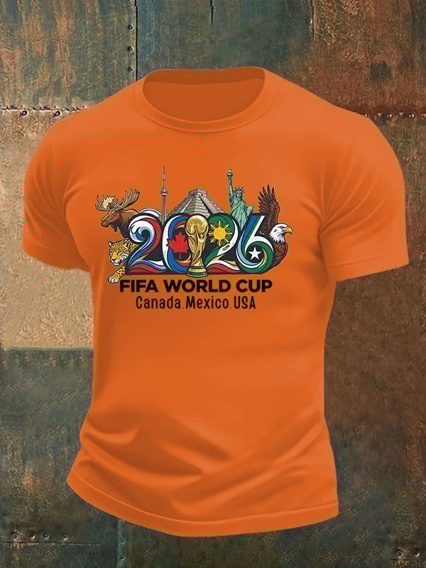 Men's 2026 Canada Mexico Usa Football T-shirt