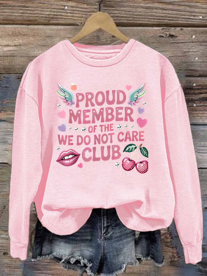 Women's Retro Funny Proud Member Of Club Menopause Perimenopause Print Sweatshirt