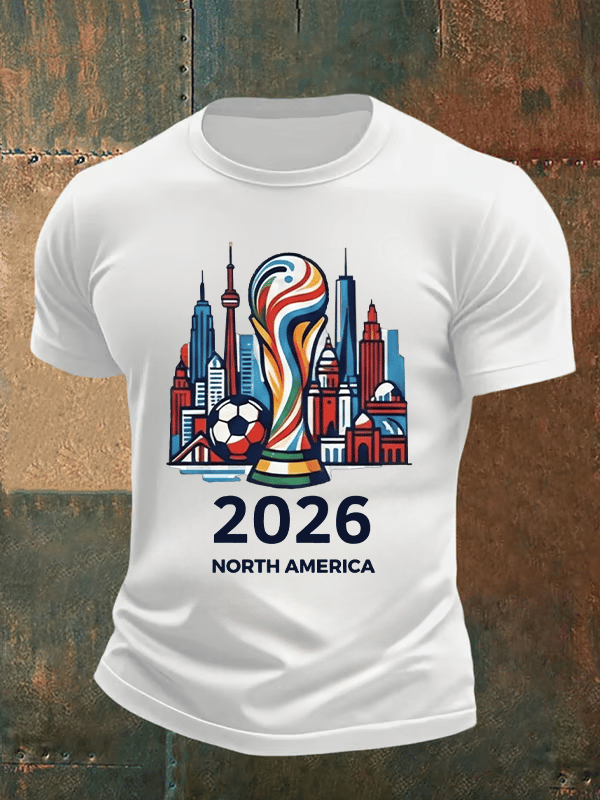 Men's North America WC 2026 Soccer printed T-shirt