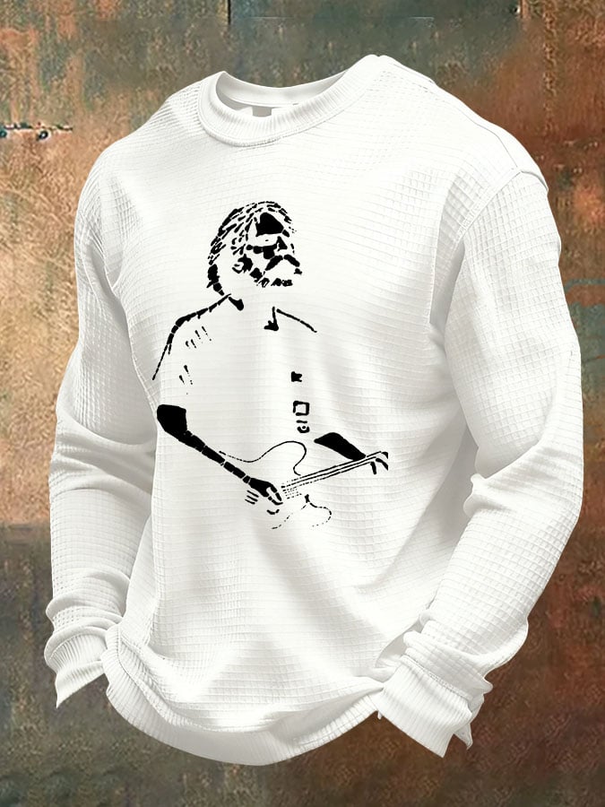 🔥Buy 3 Get 15% Off Men's Casual Waffle Print Long-Sleeve T-Shirt