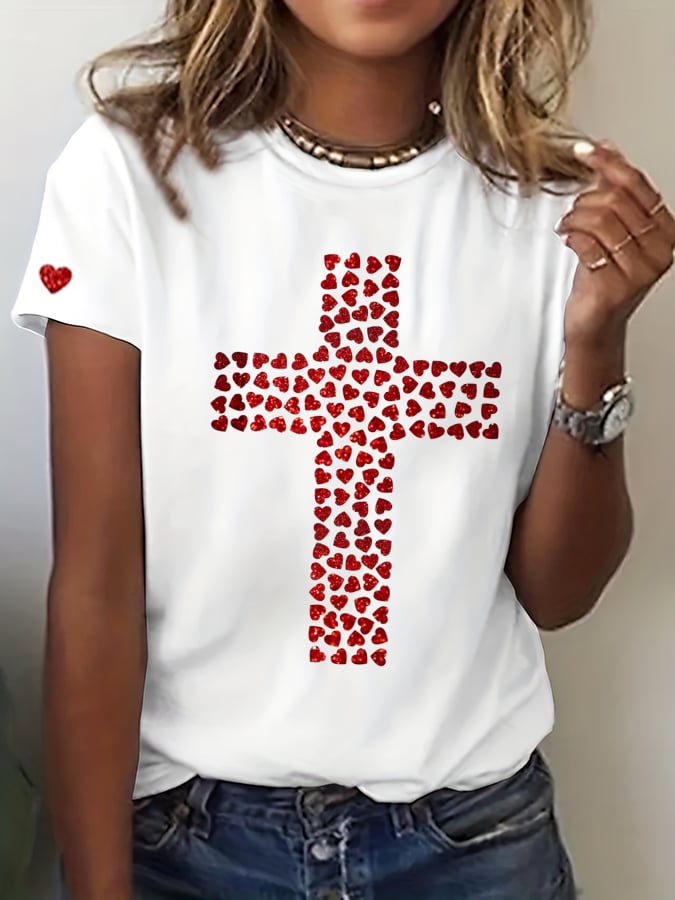 Women's Cross of hearts T-Shirt