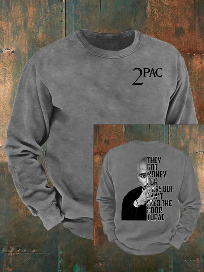 Men's 2Pac Rapper Print Sweatshirt