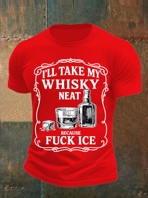 Men's Whiskey F*ck ICE Abolish ICE Print T-Shirt