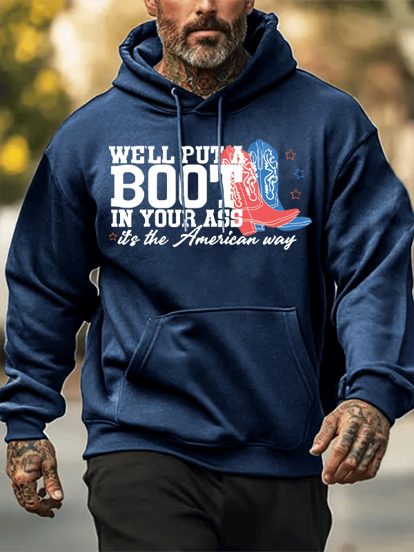 Men's Courtesy of the Red, White and Blue Cowboy Hoodie