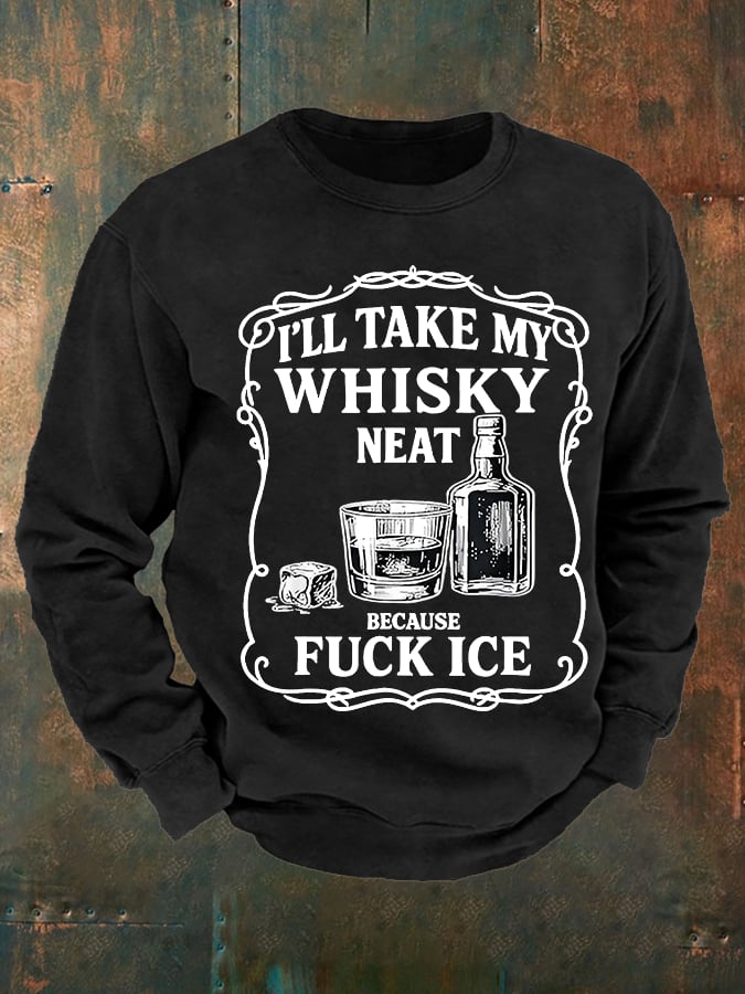 Men's Whiskey F*ck ICE Abolish ICE Printed Sweatshirt