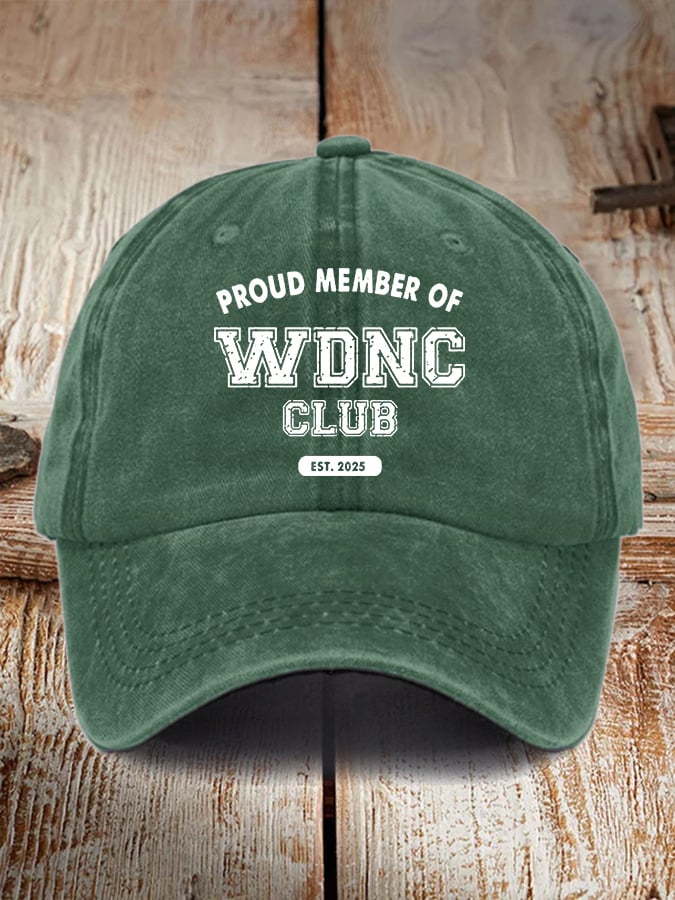 Retro Proud Member Of WDNC Club Est. 2025 Menopause Perimenopause Print Baseball Cap