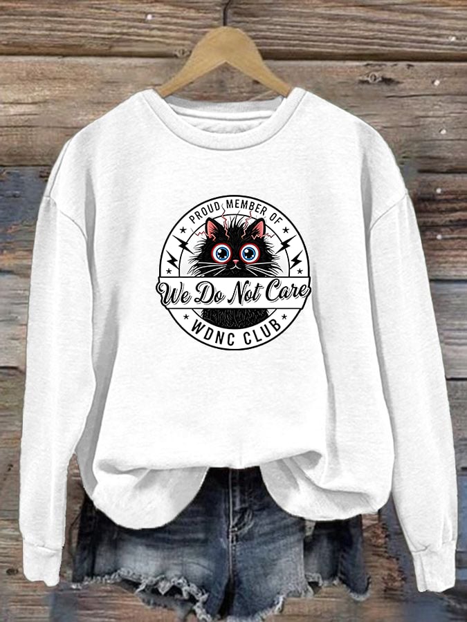 Women's Retro Funny Proud Member Of Club We Do Not Care Menopause Perimenopause Print Sweatshirt