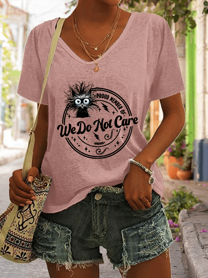 Women's Retro Funny Proud Member Of Club We Do Not Care Menopause Perimenopause Print T-Shirt