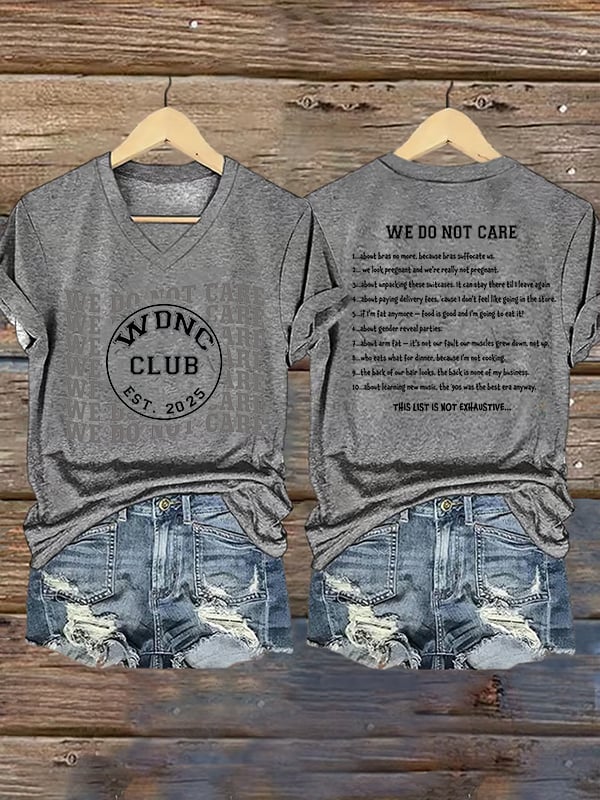 Women's Retro Funny Proud Member Of Club We Do Not Care Menopause Perimenopause Print T-Shirt