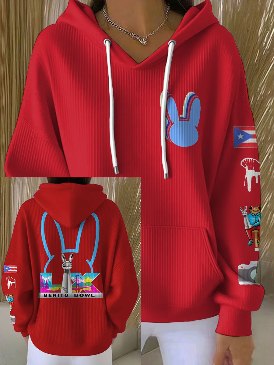 Women's Puerto Rico Print Casual Sweatshirt