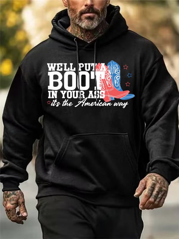 Men's Courtesy of the Red, White and Blue Cowboy Hoodie