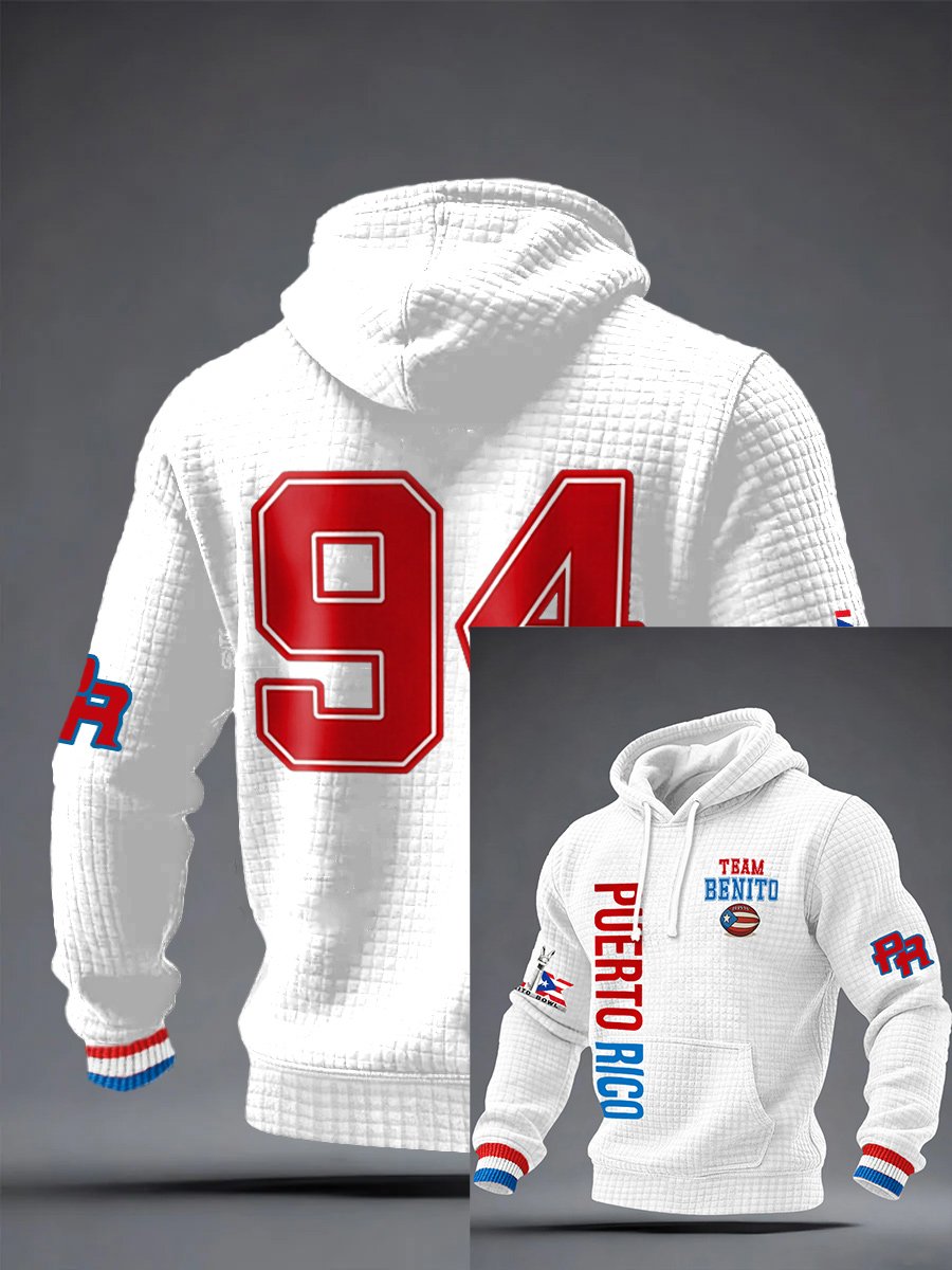 Men's Puerto Rican Rapper Print Hoodie