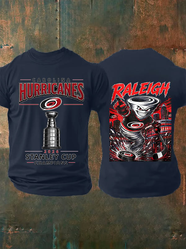 Men's 2026 Ice Hockey Champions Fans Printed T-Shirt