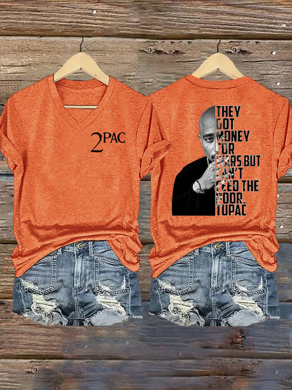 Women's 2Pac Rapper Print T-Shirt