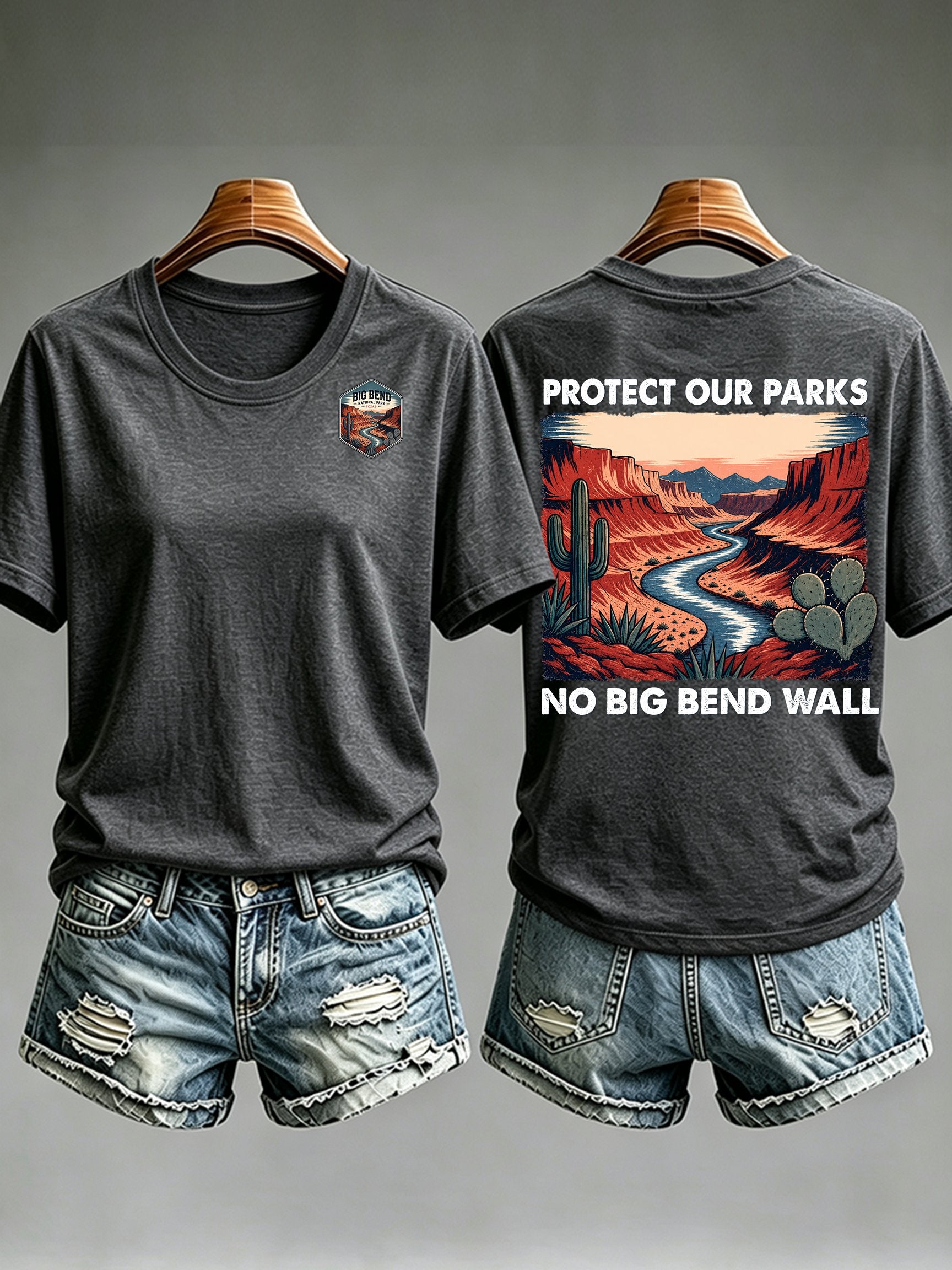 Women's Protect Our National Parks,No Big Bend Wall T-Shirt