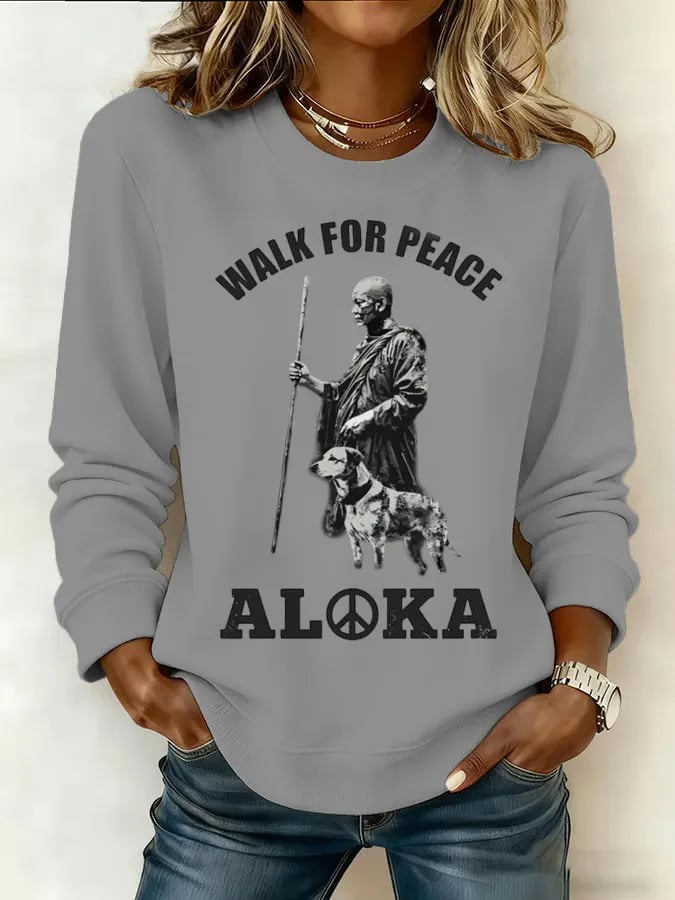 Women's Walk For Peace Art Print Sweatshirt