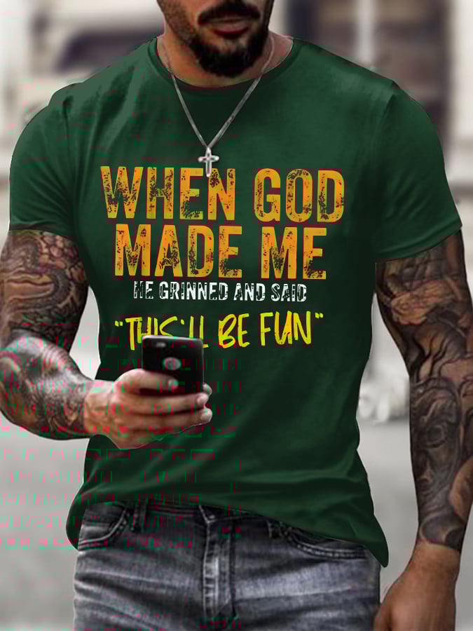 🔥Buy 3 Get 15% Off🔥Men'S Casual Faith Short-Sleeved T-Shirt