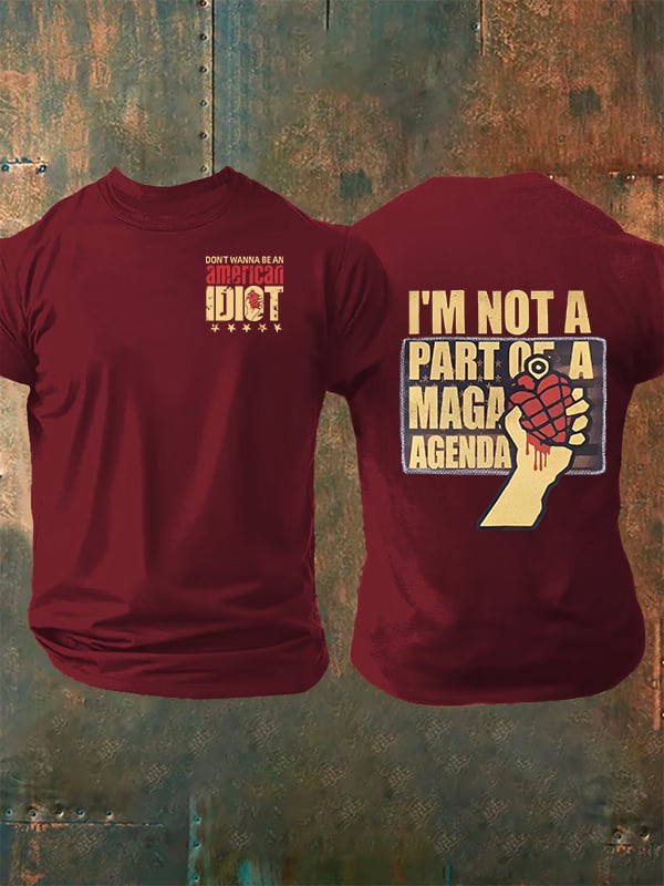 Men's american idiot Print T-Shirt