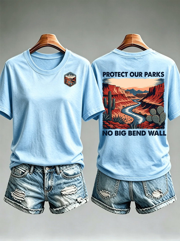 Women's Protect Our National Parks,No Big Bend Wall T-Shirt