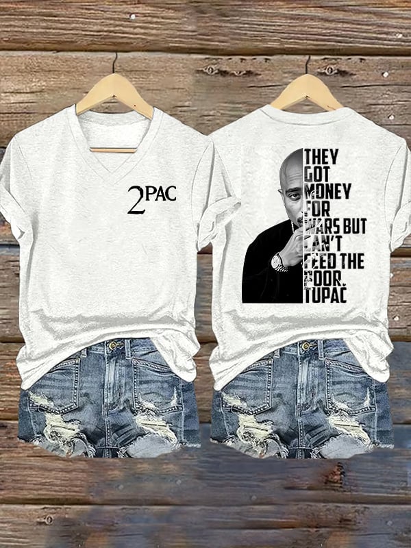Women's 2Pac Rapper Print T-Shirt