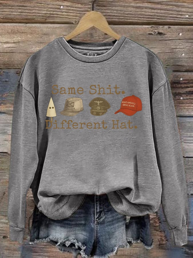 Women's Same shit Different costume Print Sweater