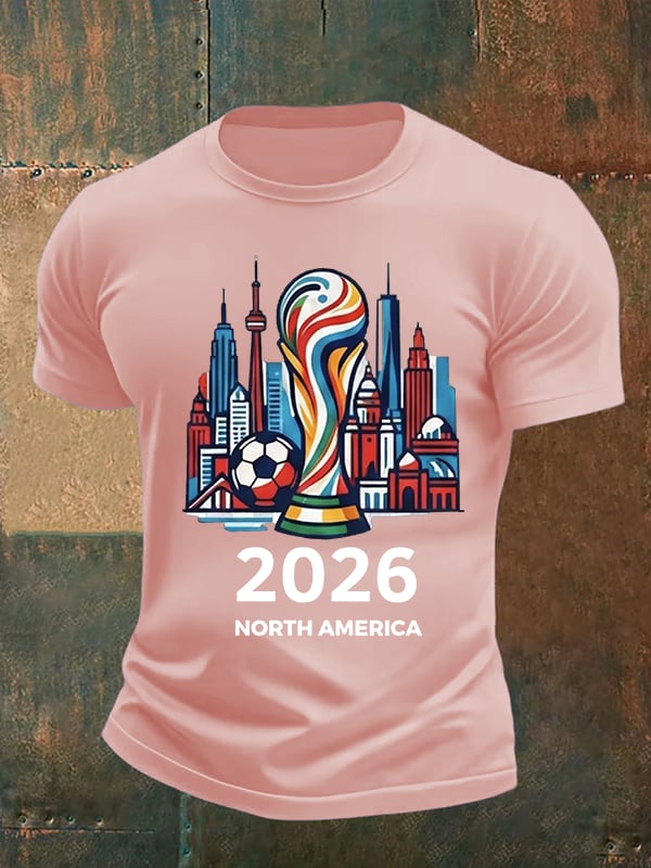 Men's North America WC 2026 Soccer printed T-shirt