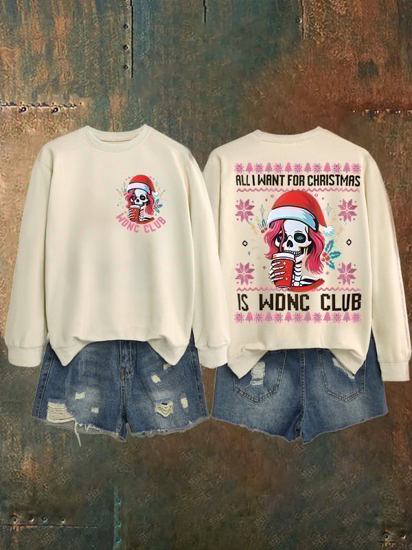 Women's Retro Funny Proud Member Of Club We Do Not Care Menopause Perimenopause Print Sweatshirt