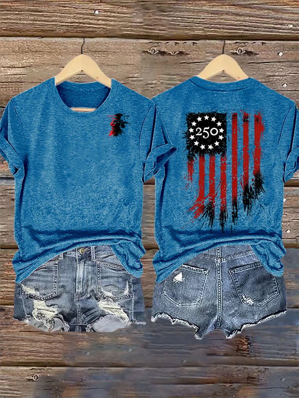 Women's 250 YEARS Round-neck Printed T-Shirt