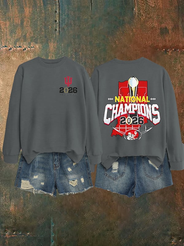 Women's Football Print Sweatshirt