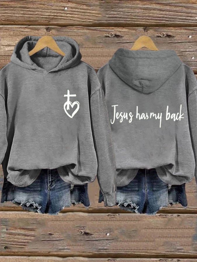 Jesus Has My Back Casual Hoodie