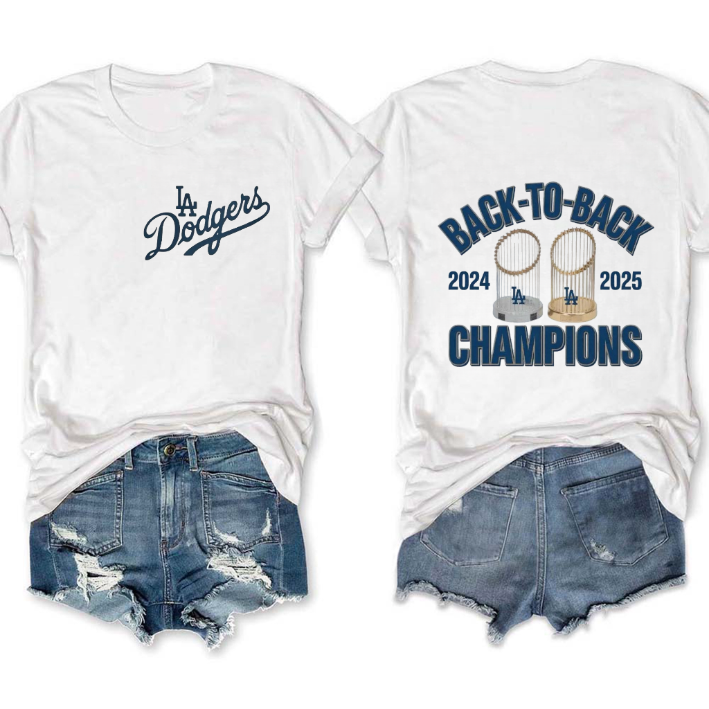 Dodgers Back To Back Champions Tee