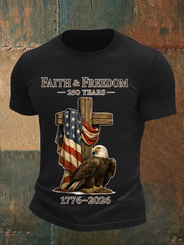 Men's Faith and Freedom 250 Years Print T-Shirt