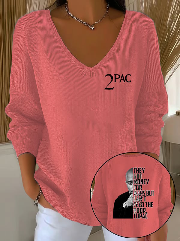 Women's 2Pac Rapper Print Tops