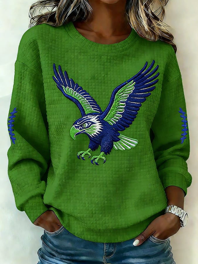 Women's Football Print Sweatshirt