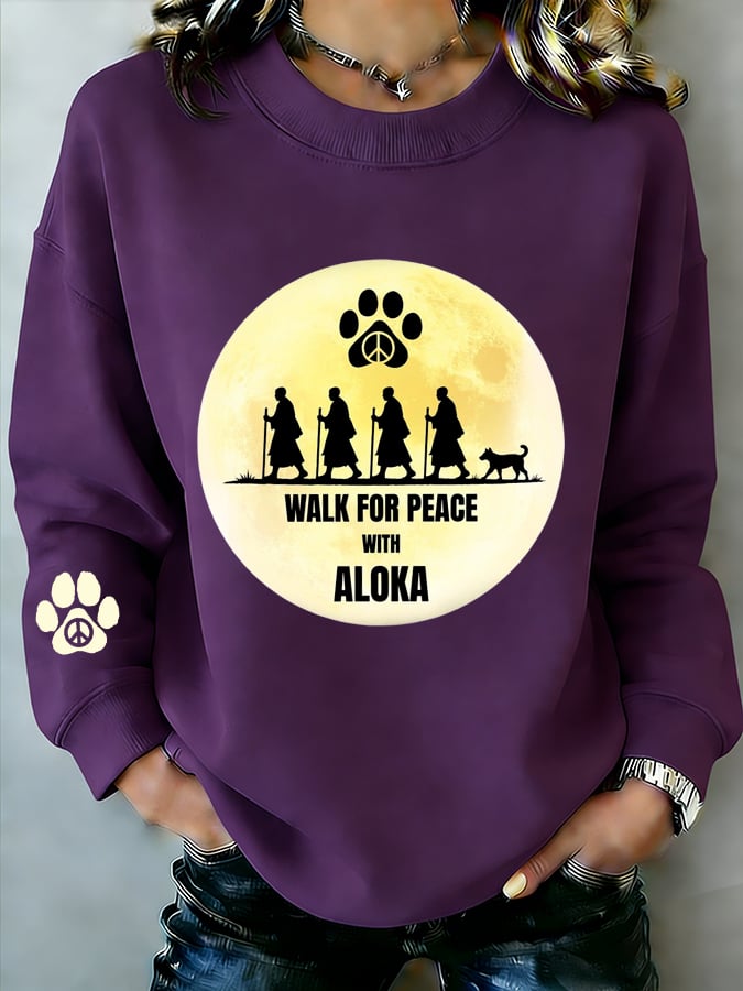Women's Walk For Peace Art Print Sweatshirt