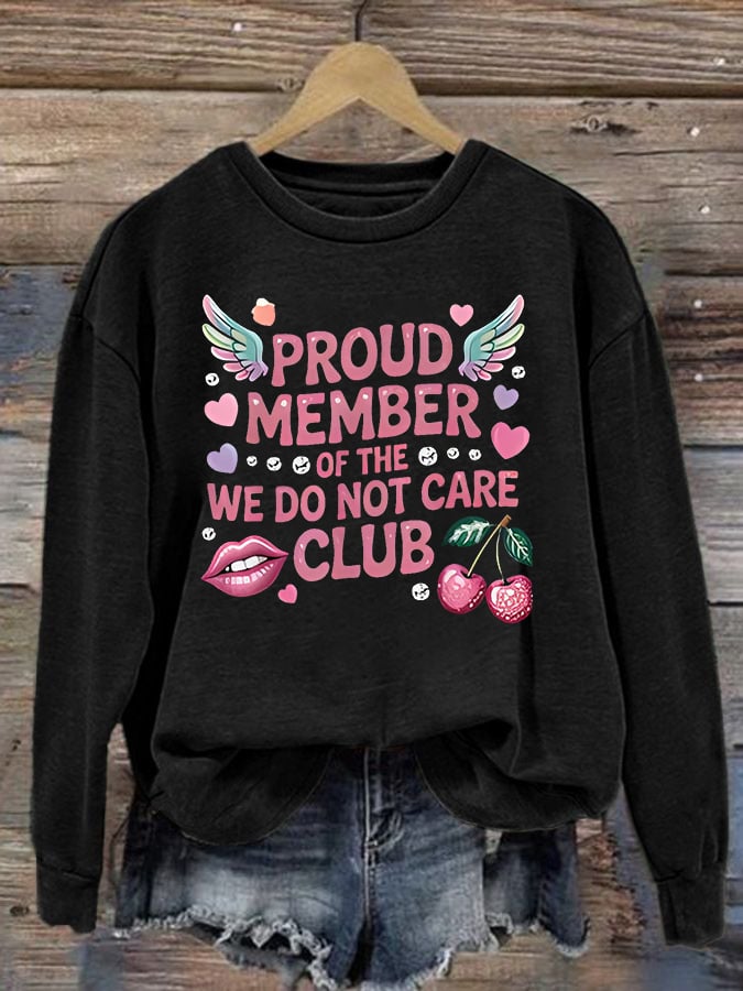 Women's Retro Funny Proud Member Of Club Menopause Perimenopause Print Sweatshirt