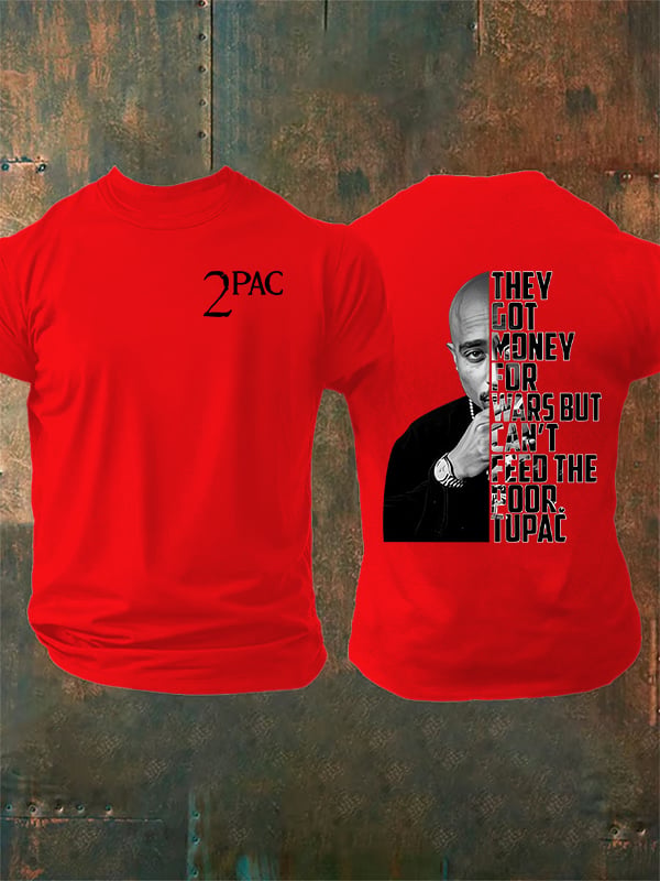 Men's 2Pac Rapper Print T-Shirt