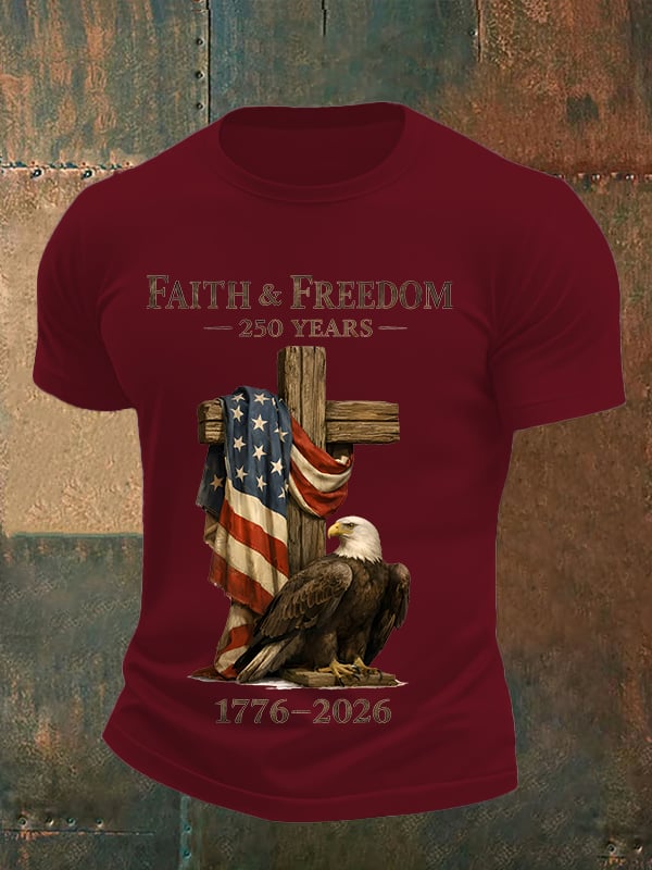 Men's Faith and Freedom 250 Years Print T-Shirt