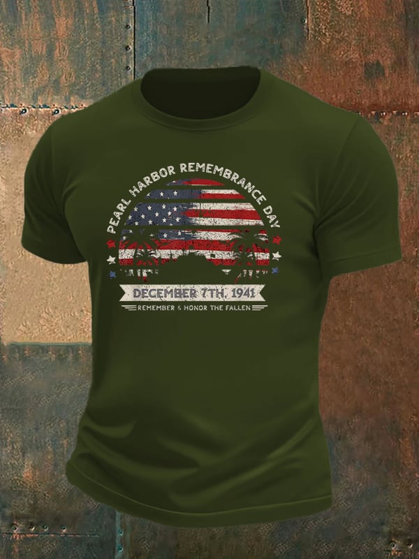 🔥Buy 3 Get 15% Off Men's Pearl Harbor Memorial Day Hawaii USA Flag Day of Infamy T-shirt