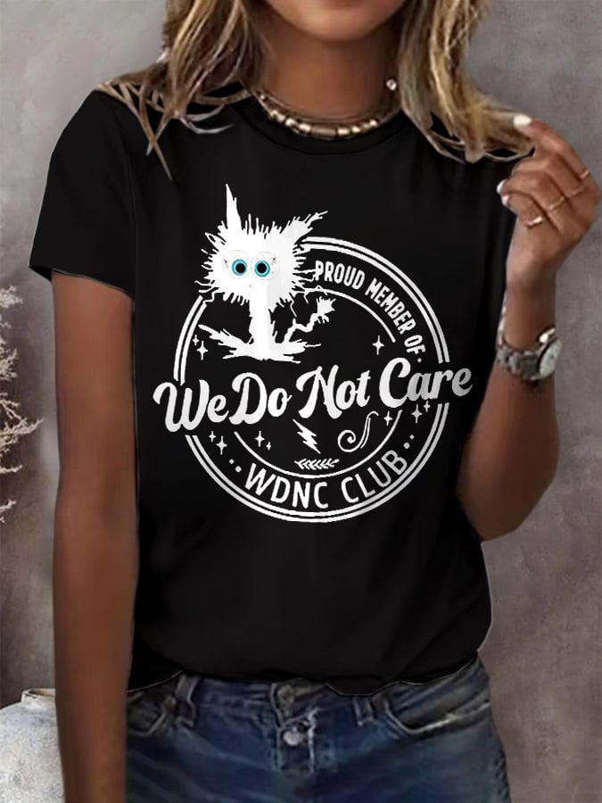 Retro Funny Proud Member Of WDNC Club Menopause Perimenopause Print T-Shirt