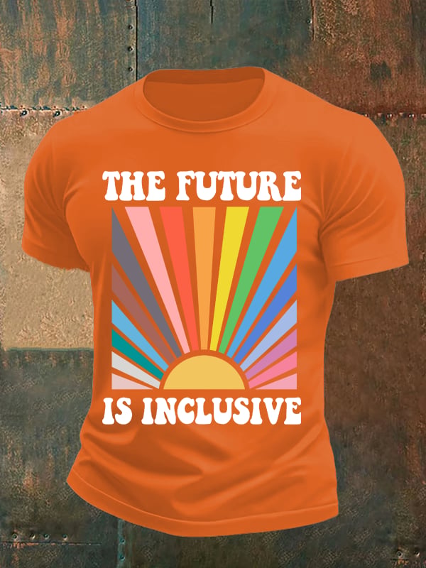 Men's Pride Month Rainbow Print T-Shirt