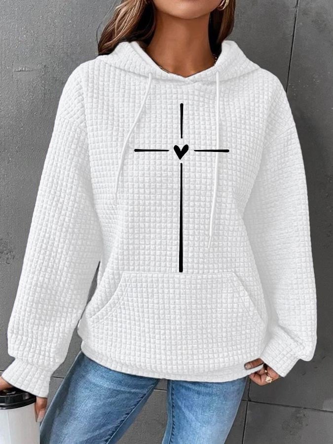 Women's Christian Faith Your 41 Coming Soon Printed Round Neck Long Sleeve Sweatshirt