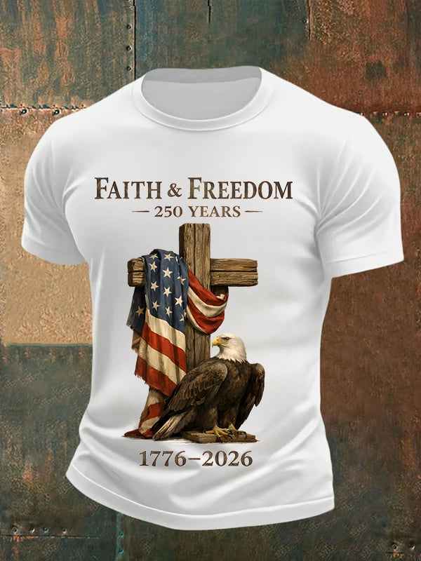 Men's Faith and Freedom 250 Years Print T-Shirt