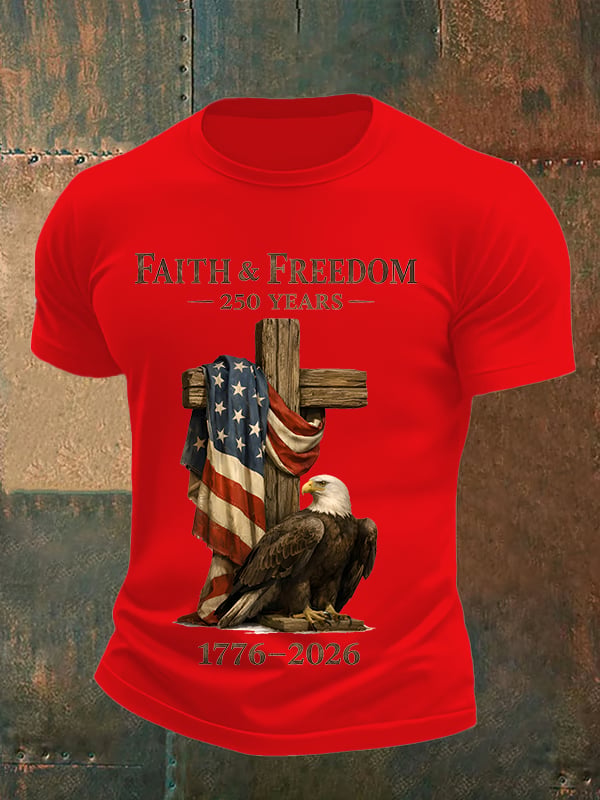 Men's Faith and Freedom 250 Years Print T-Shirt