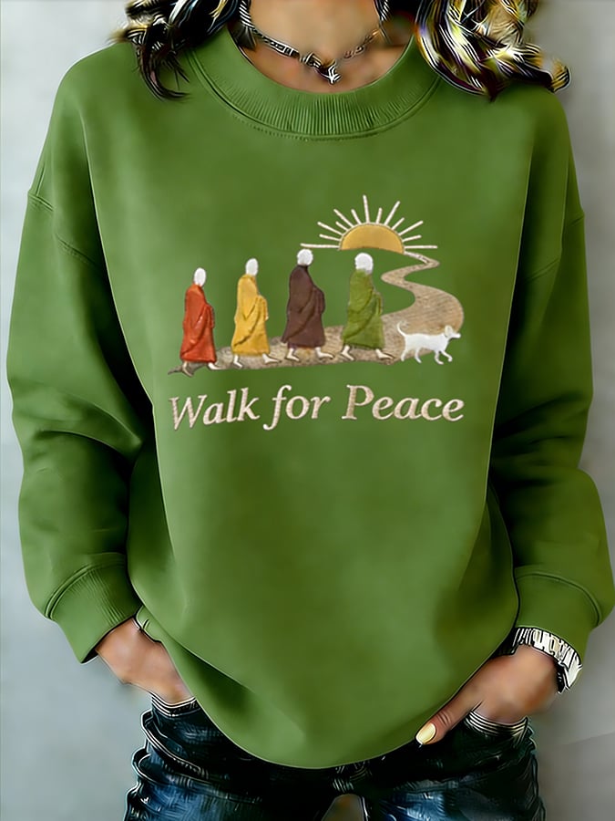 Women's Walk For Peace Art Print Sweatshirt