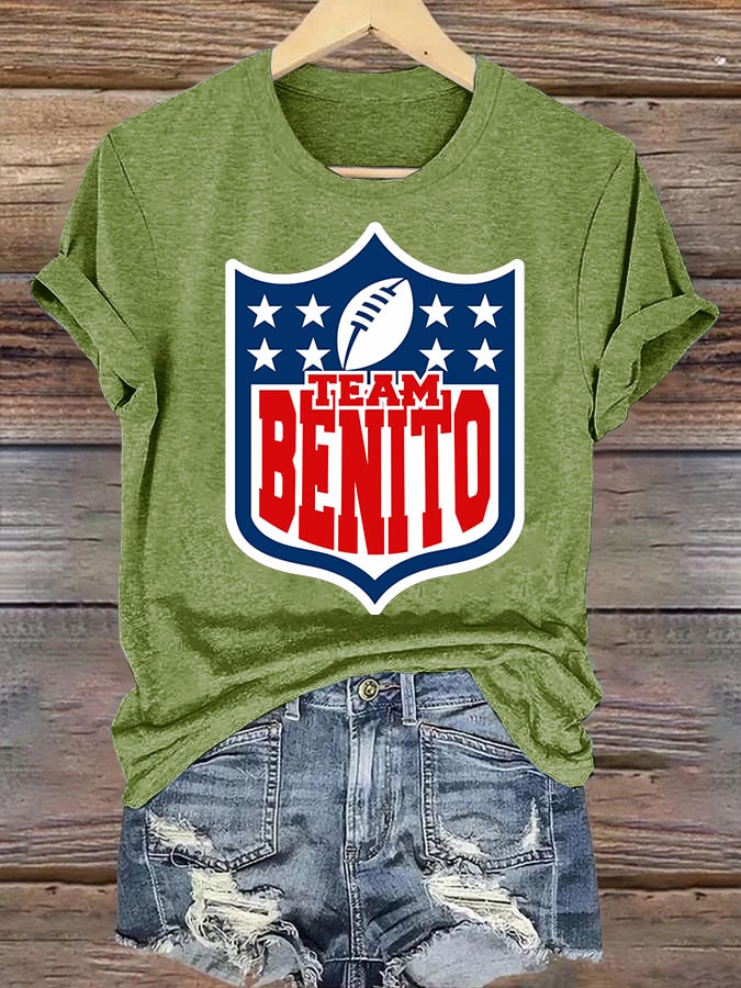 Women's Team Benito Puerto Rico Print Casual Tee