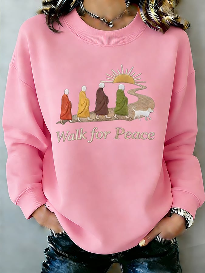 Women's Walk For Peace Art Print Sweatshirt